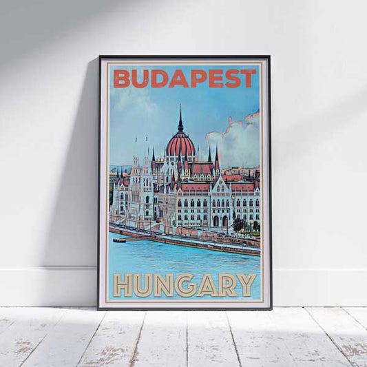 Affiche de Budapest Parlement | « Affiche de voyage Hongrie » par Alecse