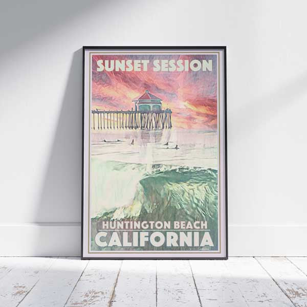 Affiche Huntington Beach par Alecse™ | Edition Limitée Originale 300ex