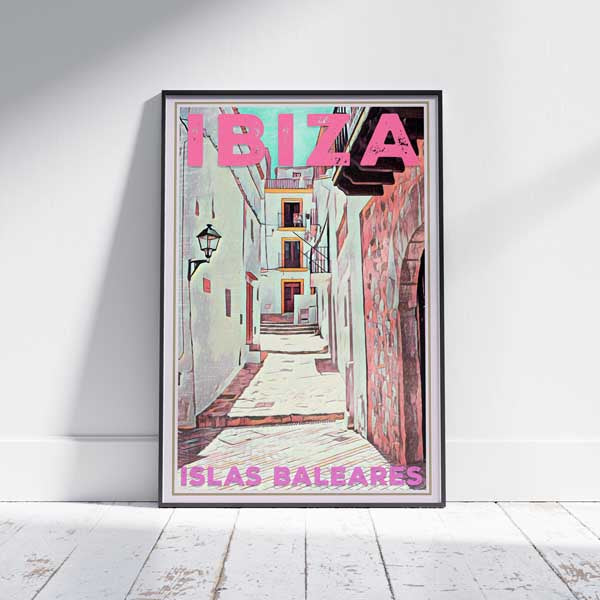 Ibiza poster by Alecse 'old town street Ibiza'