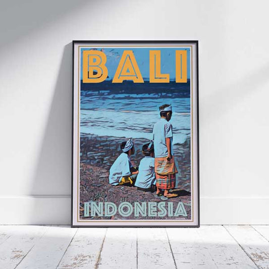 Affiche Bali Kids on the Beach par Alecse | Édition limitée