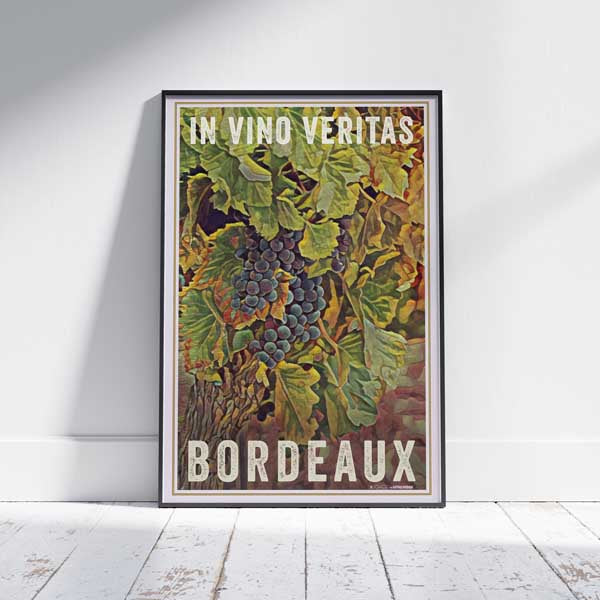 Vineyards poster In Vino Veritas | Wine Lover Gift by Alecse