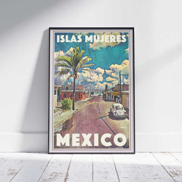 Islas Mujeres Poster | Mexico Travel Poster of Women island by Alecse