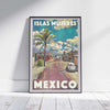 Islas Mujeres Poster | Mexico Travel Poster of Women island by Alecse