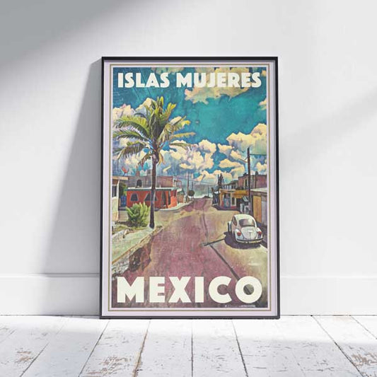 Affiche Islas Mujeres | Affiche de voyage au Mexique de l'île des femmes par Alecse