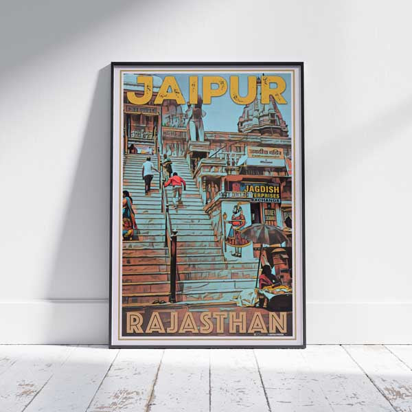 Jaipur poster Staircases | India Gallery Wall print of Rajasthan by Alecse