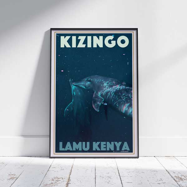 Dolphins Poster Lamu | Gallery Wall Print of Kenya by Alecse