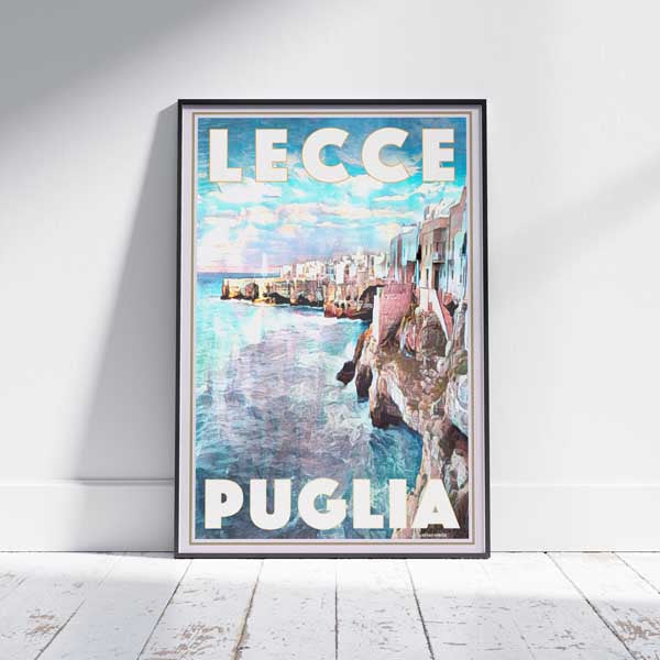Lecce Poster Front de mer | Affiche de voyage Italie des Pouilles par Alecse