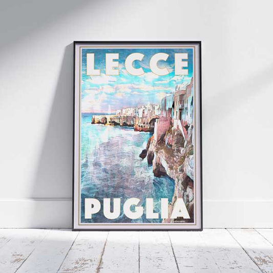Lecce Poster Seafront | Italy Travel Poster of Puglia by Alecse