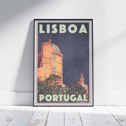 Lisbon Poster Palacio de Pena | Portugal Travel Poster by Alecse