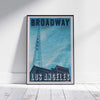 Affiche Los Angeles "Broadway KRKD Tower" par Alecse | Affiche de voyage en Californie