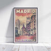 Affiche de Madrid Calle de Sevilla | Affiche de voyage Espagne de Madrid par Alecse