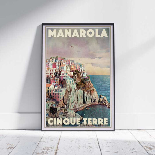 Affiche de Manarola Cinque Terre, Italie Affiche de voyage vintage par Alecse