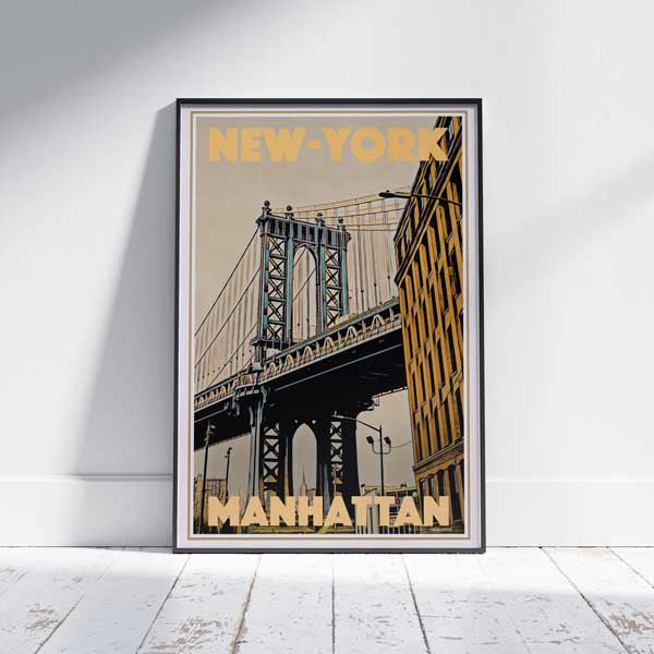 Affiche New York Pont de Manhattan par Alecse