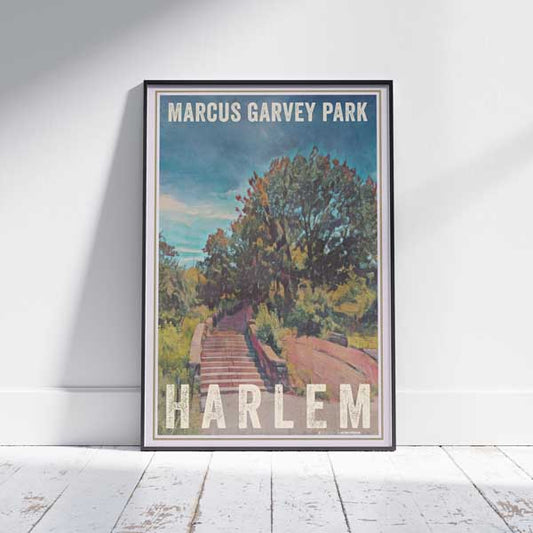 Harlem poster Marcus Garvey park | Limited Edition New York Travel Poster by Alecse