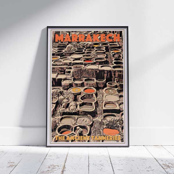 Marrakech poster by Alecse | The Ancient Tanneries | Morocco Travel Poster