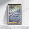 Marseille poster Calanques | France Travel Poster by Alecse