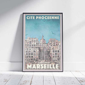Marseille Poster Phocean City, France Vintage Travel Poster by Alecse