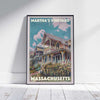 Martha's Vineyard poster by Alecse | Limited Edition Massachusetts Travel Poster