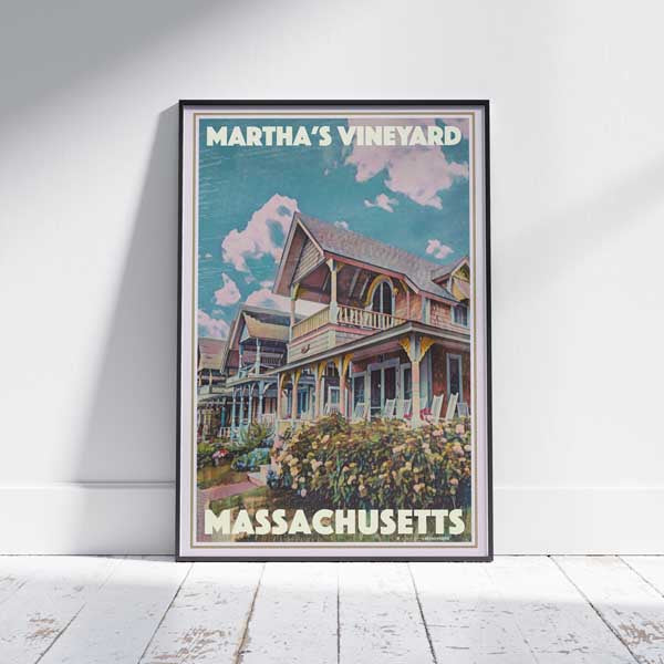 Affiche Martha's Vineyard par Alecse | Affiche de voyage du Massachusetts en édition limitée