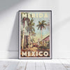 Merida Poster Hacienda Santa Cruz, Mexico Vintage Travel Poster by Alecse