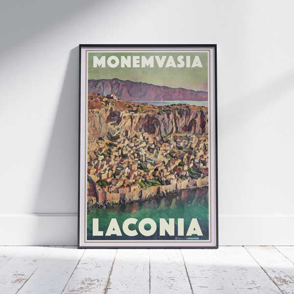 Affiche Monemvasia Laconie | Impression murale de la galerie grecque du Péloponnèse par Alecse
