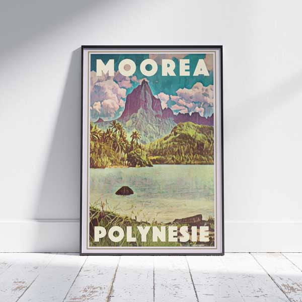 Moorea Poster, French Polynesia Gallery Wall Print by Alecse