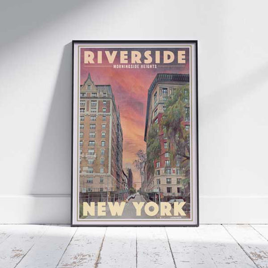 New York Poster Riverside, Morningside Heights Gallery Wall Print of Manhattan by Alecse