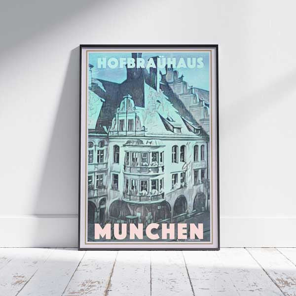 Munchen poster Hofbrauhaus | Germany Vintage Travel Poster