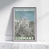 Affiche Neuschwanstein 2 | « Affiche de voyage en Allemagne » par Alecse