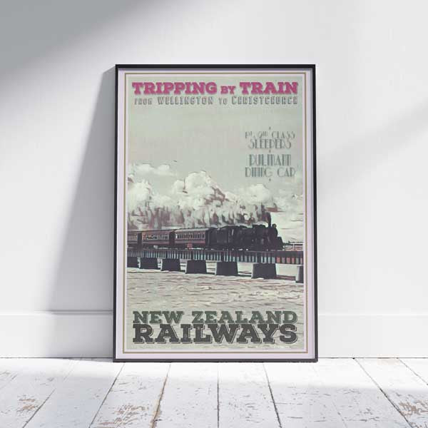 New Zealand Train poster | Wellington to Christchurch by Alecse