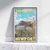 Newport Poster Yaquina Bay | US Travel Poster of Oregon by Alecse
