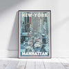 Affiche new-yorkaise Radio City | Impression classique de Manhattan par Alecse