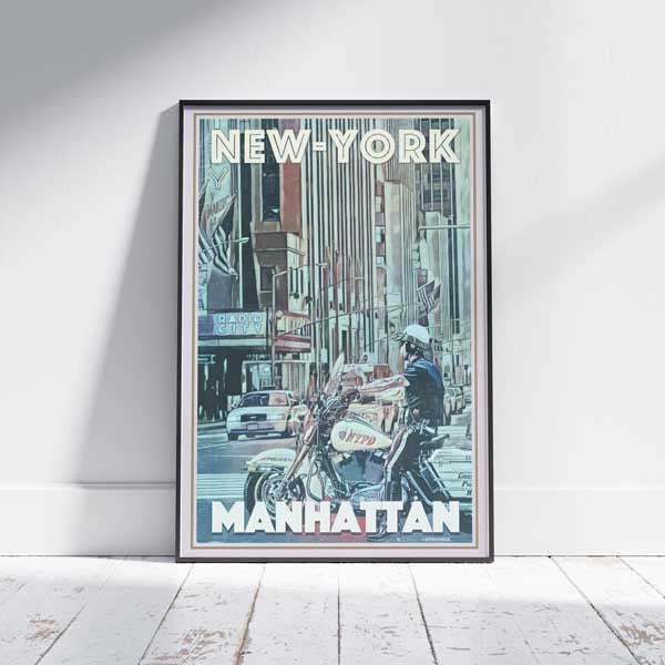 Affiche new-yorkaise Radio City | Impression classique de Manhattan par Alecse