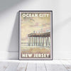 Ocean City Poster The Pier | US Travel Poster of New Jersey by Alecse