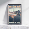 Old Port poster of Ars en Ré | Charente Travel Poster by Alecse