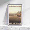 Oman Poster Musandam Fjords 2, Oman Vintage Travel Poster by Alecse