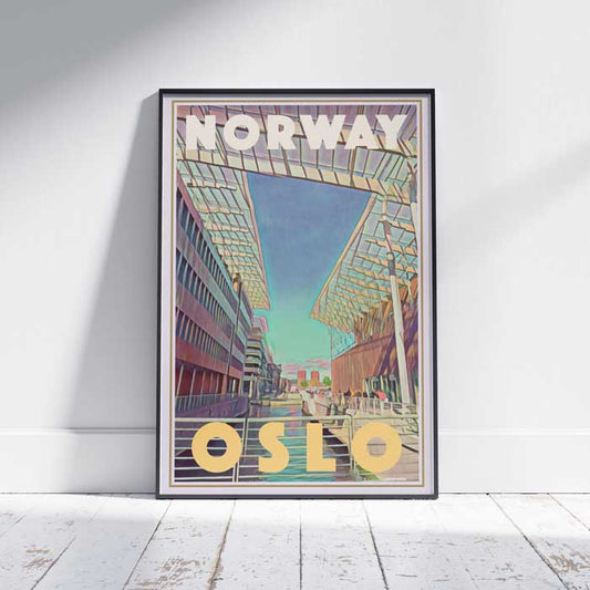 Affiche d'Oslo Astrup Fearnley | « Affiche de voyage en Norvège » par Alecse