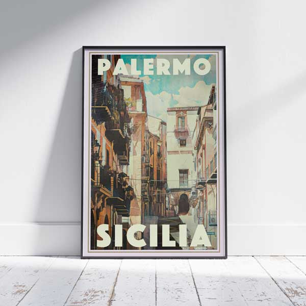 Palermo Poster Sicilia | Italy Travel Poster of Sicily by Alecse