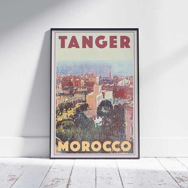 Affiche Panorama Tanger par Alecse | Affiche de voyage au Maroc