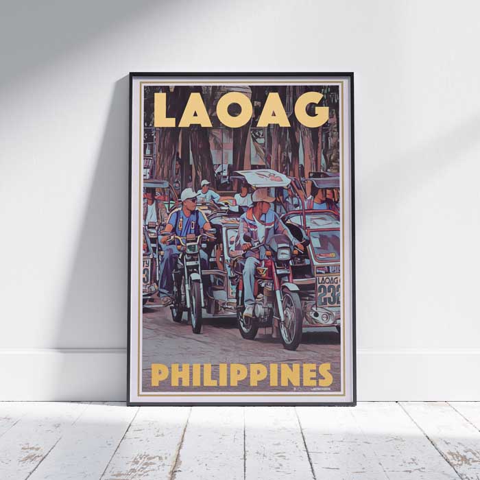 Laoag Poster, Philippines Vintage Travel Poster by Alecse