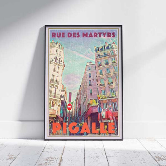 Affiche des Martyrs Pigalle, Paris Travel Poster par Alecse