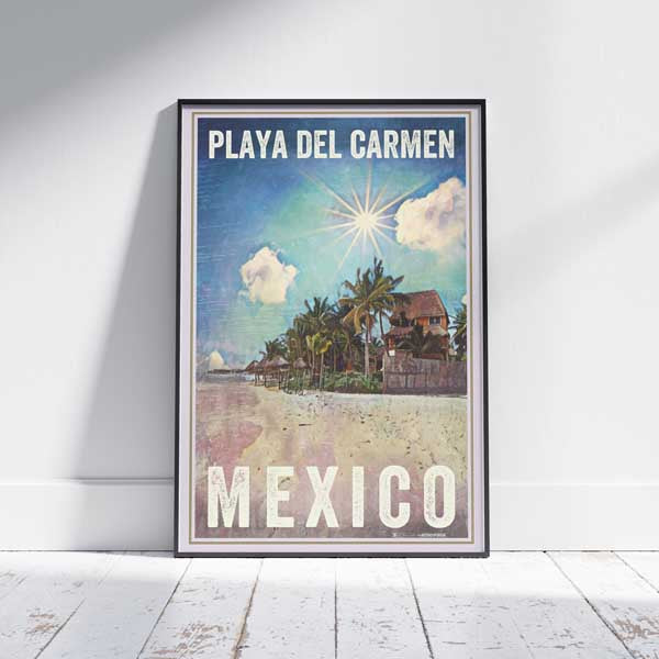 Playa del Carmen poster | Mexico Vintage Travel Poster
