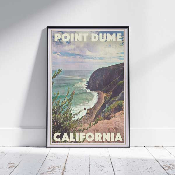 Point Dume Poster Los Angeles | California Travel Poster by Alecse