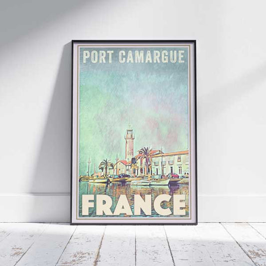 Port Camargue poster | French Vintage Travel Poster by Alecse