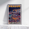 Prague poster Mother of Cities | Czech Travel Poster by Alecse
