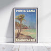 Plage d'affiche de Punta Cana | « Affiche de voyage en République dominicaine » par Alecse