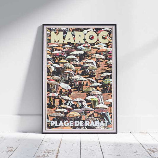 Rabat Beach poster by Alecse | Morocco Travel Poster
