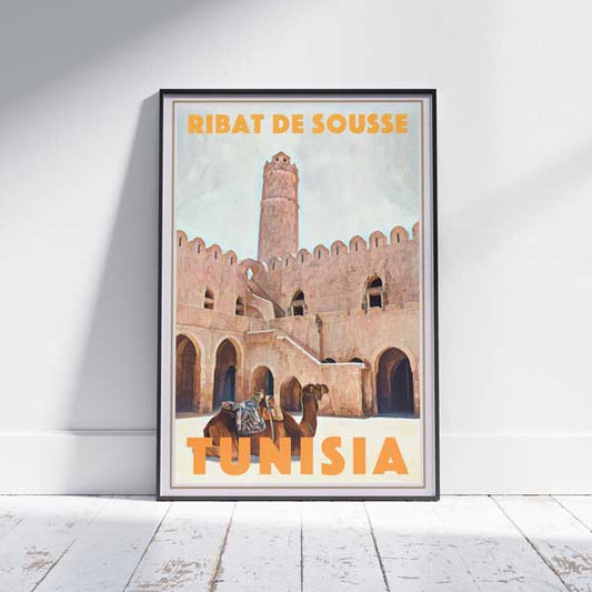 Sousse Print | Tunisia Travel Poster of Sousse Ribat by Alecse