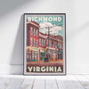 Affiche Richmond Virginie | Affiche de voyage USA de Richond VA par Alecse