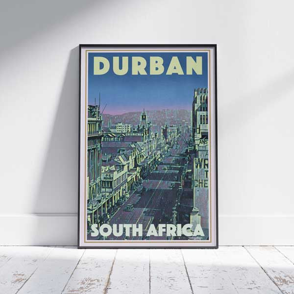 DURBAN poster DREAMING | South Africa Vintage Travel Poster by Alecse